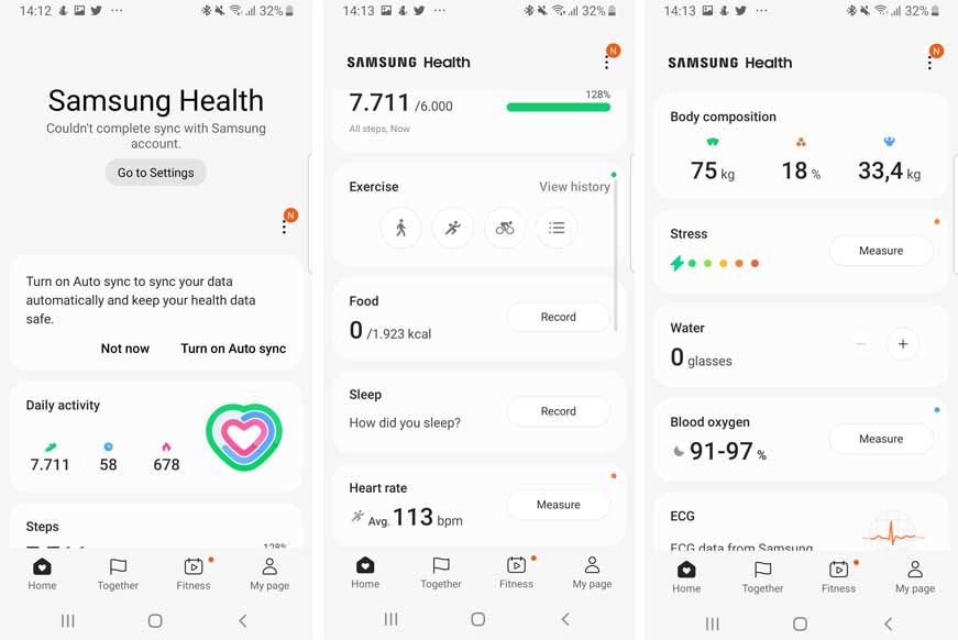 Man sieht das Menü der Galaxy Watch 5.